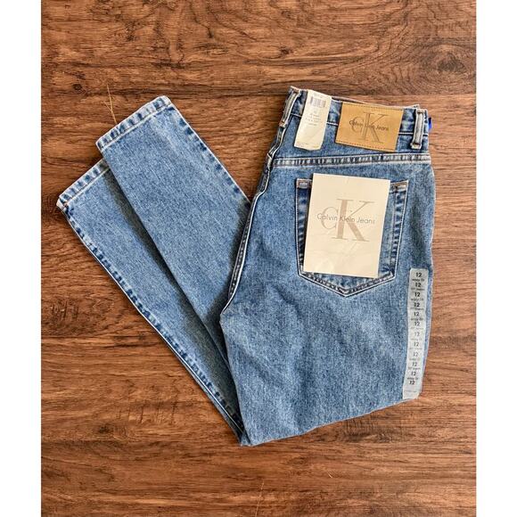 Vintage 90s Calvin Klein Straight Leg Easy Fit Denim Jeans - Picture 1 of 6